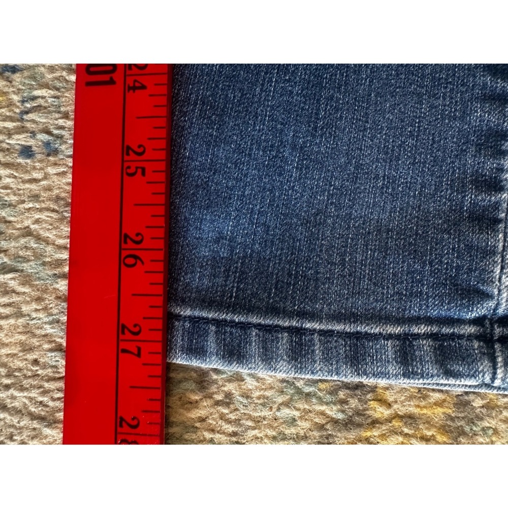 Prana Straight Leg Jeans Women 10/30 Short Inseam Med Wash Blue Denim MidRise - Picture 4 of 7